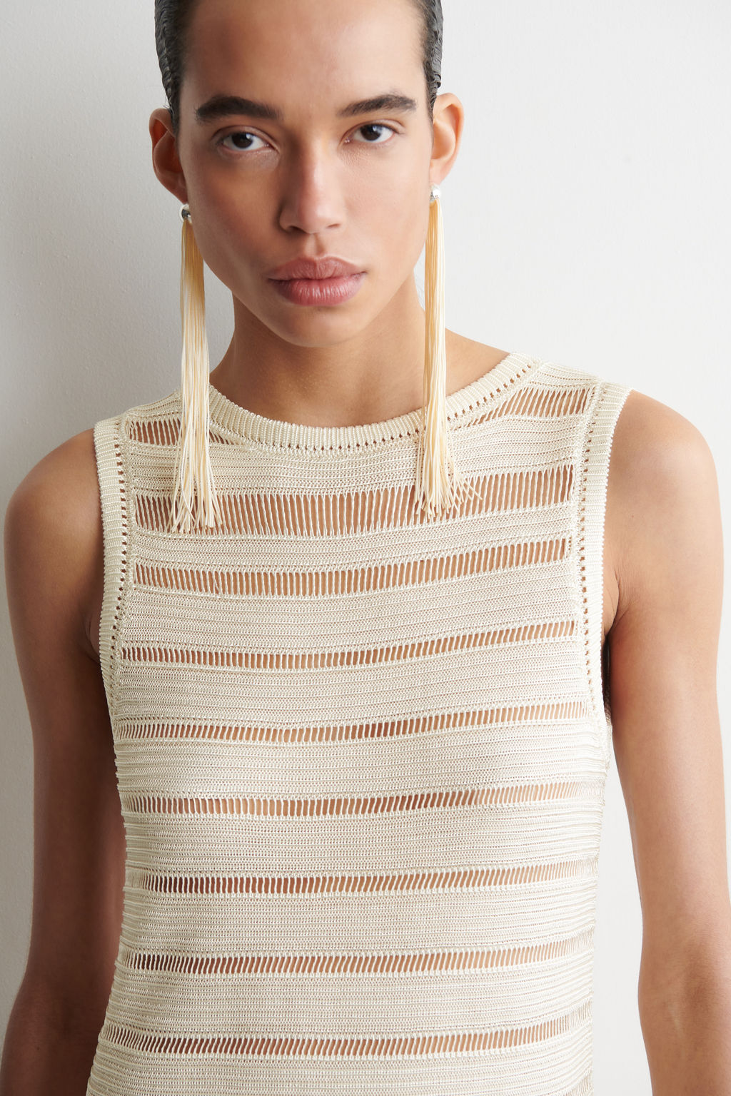 LADDER-STITCH KNITTED TOP - H&m фото 4