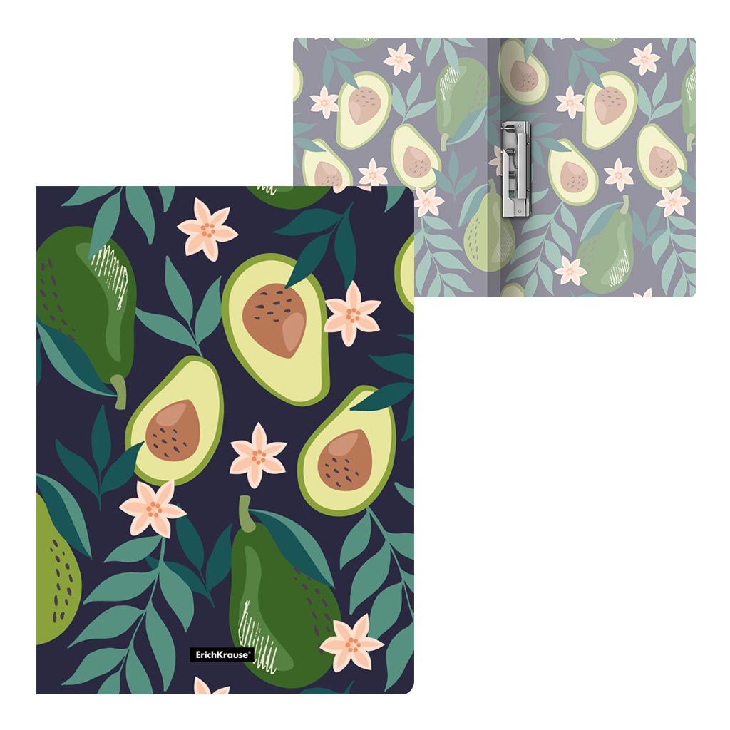 АКЦИЯ Цена за 4 шт. Папка с боковым зажимом пластиковая ErichKrause® Avocado Dusk, A4 (в пакете по 4 шт.)