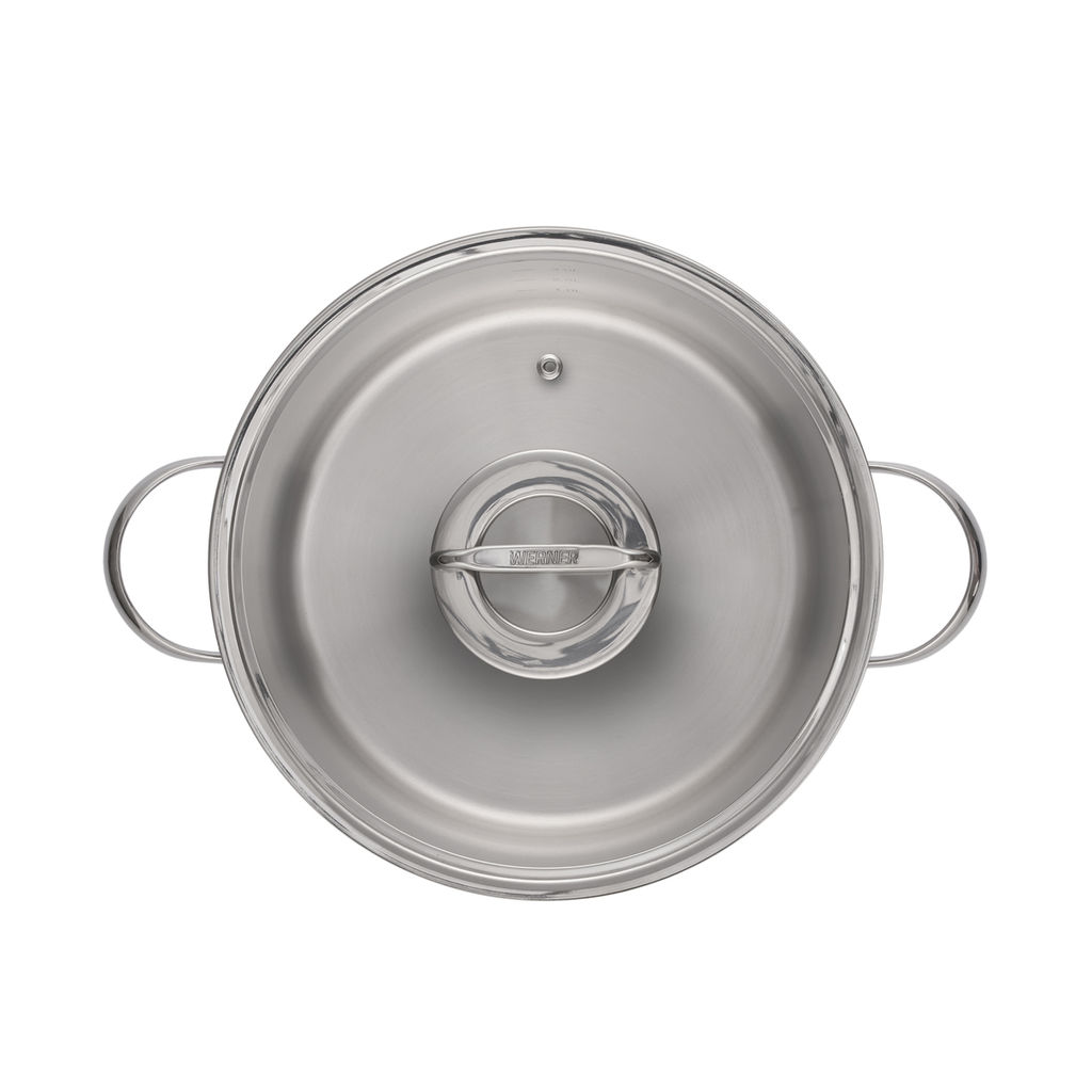 50314 WERNER Кастрюля NICE 24х13,5см/5,4л со стеклянной крышкой, с индукционным капсульным дном. Материал: нерж. сталь 18/8. Толщина: 0,6мм  фото 2