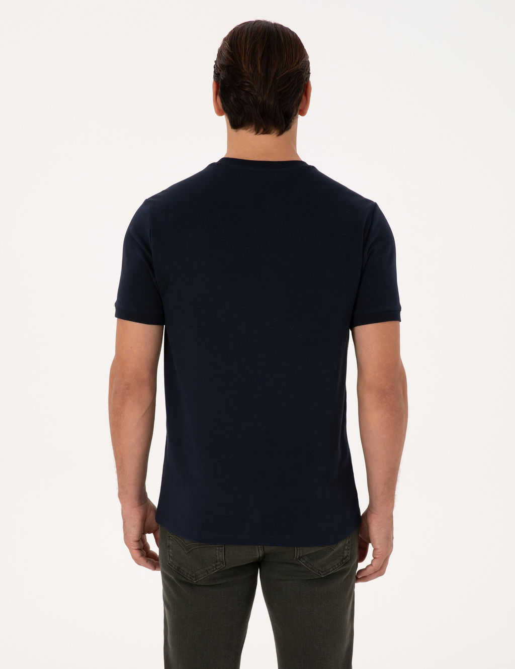 Lacivert Regular Fit %100 Pamuk Bisiklet Yaka Basic T-shirt - Cacharel фото 5