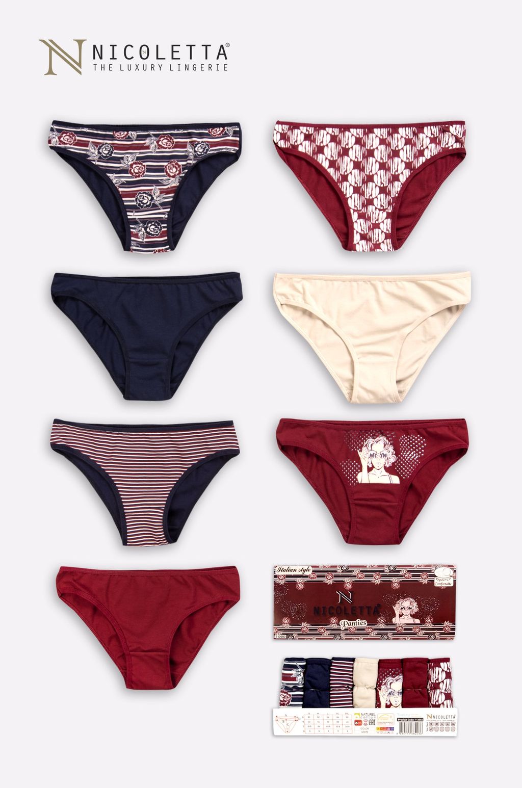Женские трусы-слипы 7шт. Nicoletta  фото 2