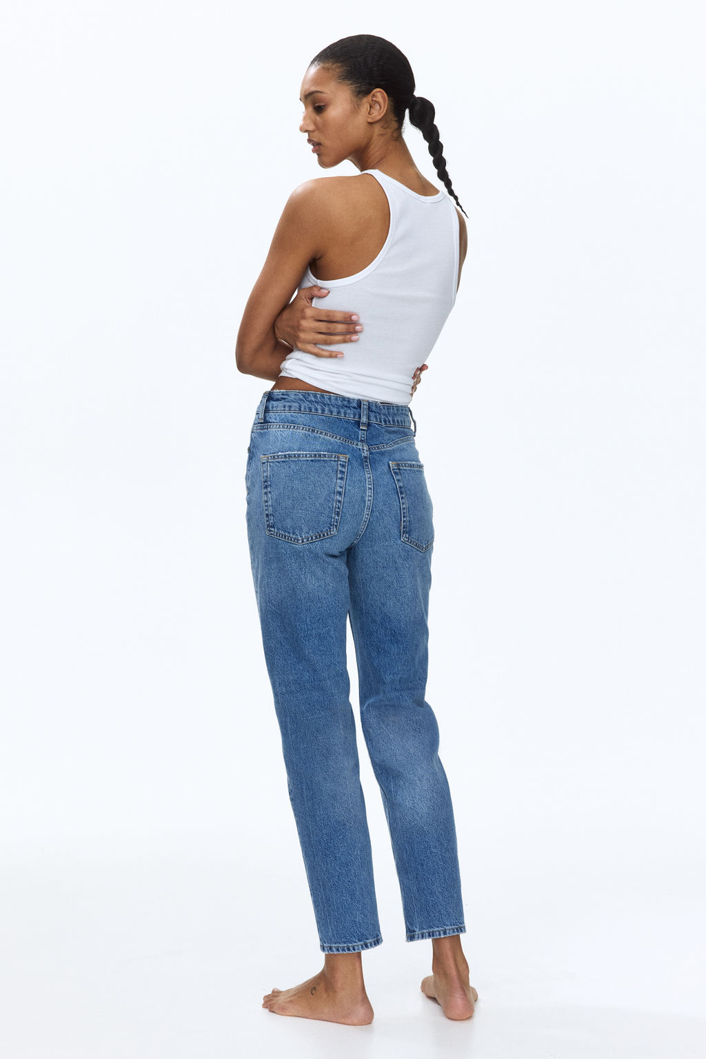 Mom High Waist Ankle Jeans - H&m фото 4