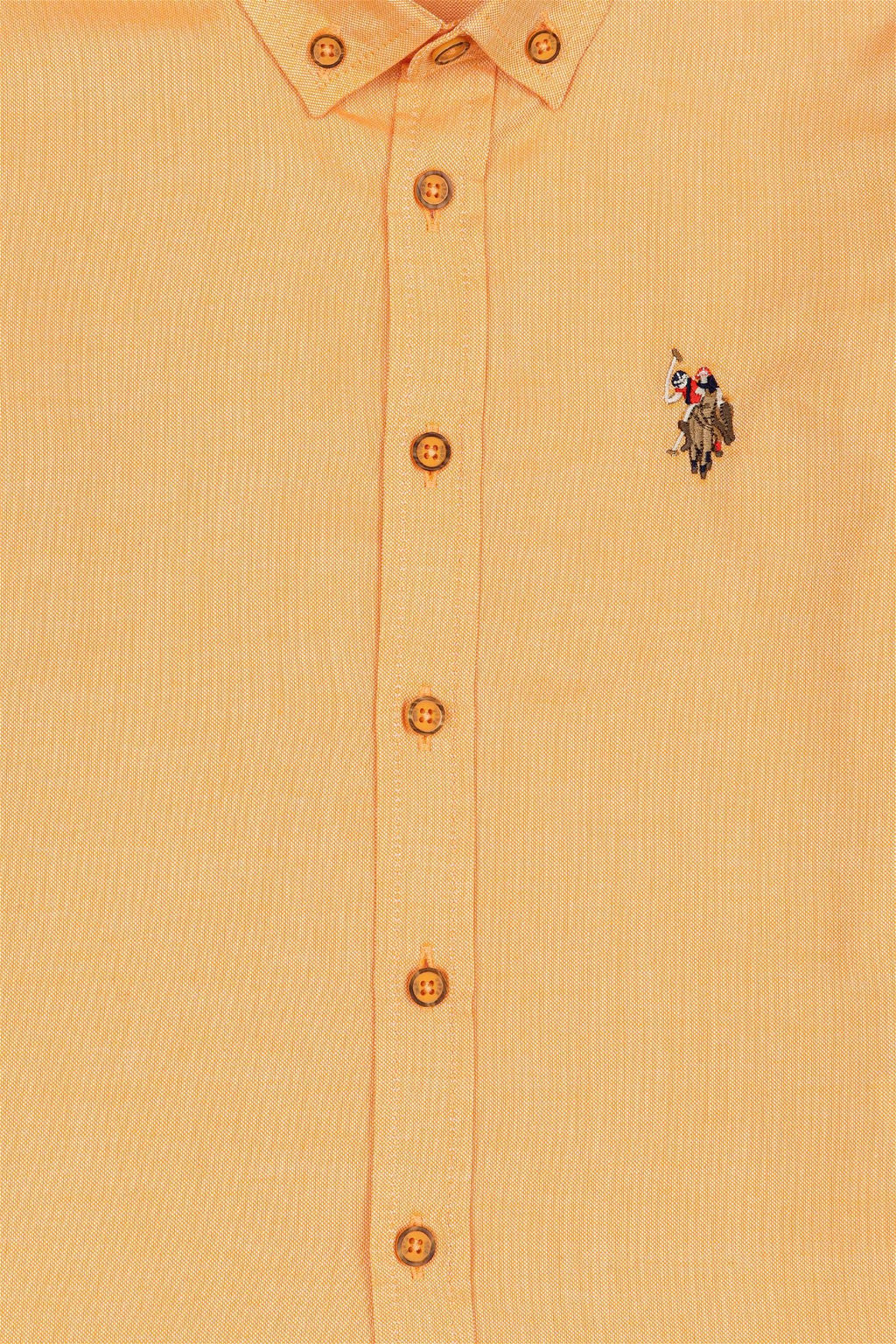 U. S. Polo Assn Желтая базовая рубашка с длинным рукавом для мальчика - U.s. polo assn фото 6