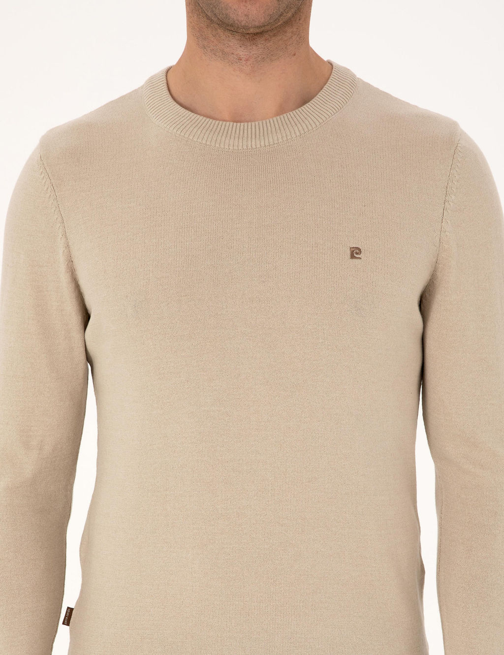 Kum Melanj Slim Fit Bisiklet Yaka Basic Triko Kazak - Pierre cardin фото 6