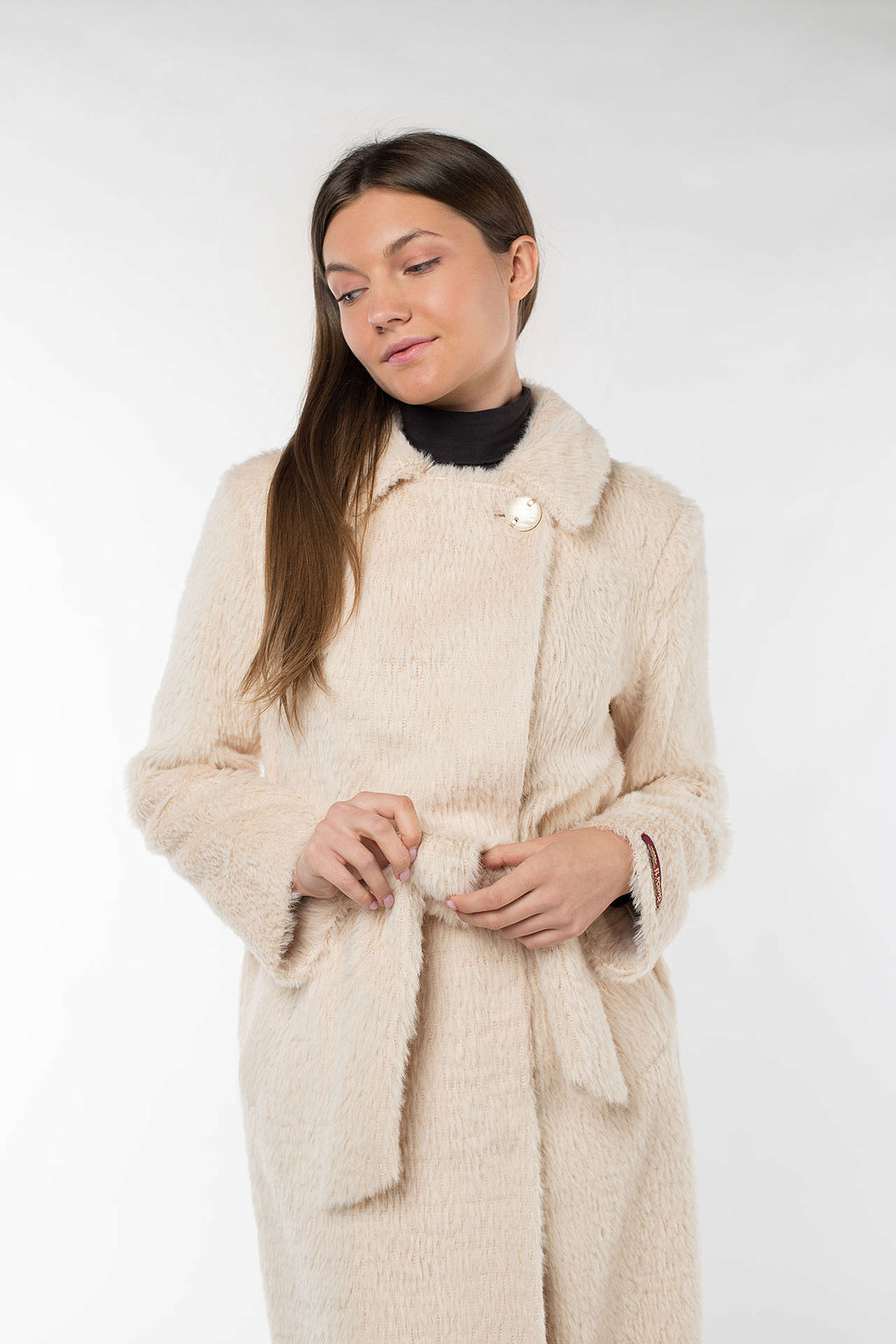 Пальто женское демисезонное (пояс) - El podio фото 5