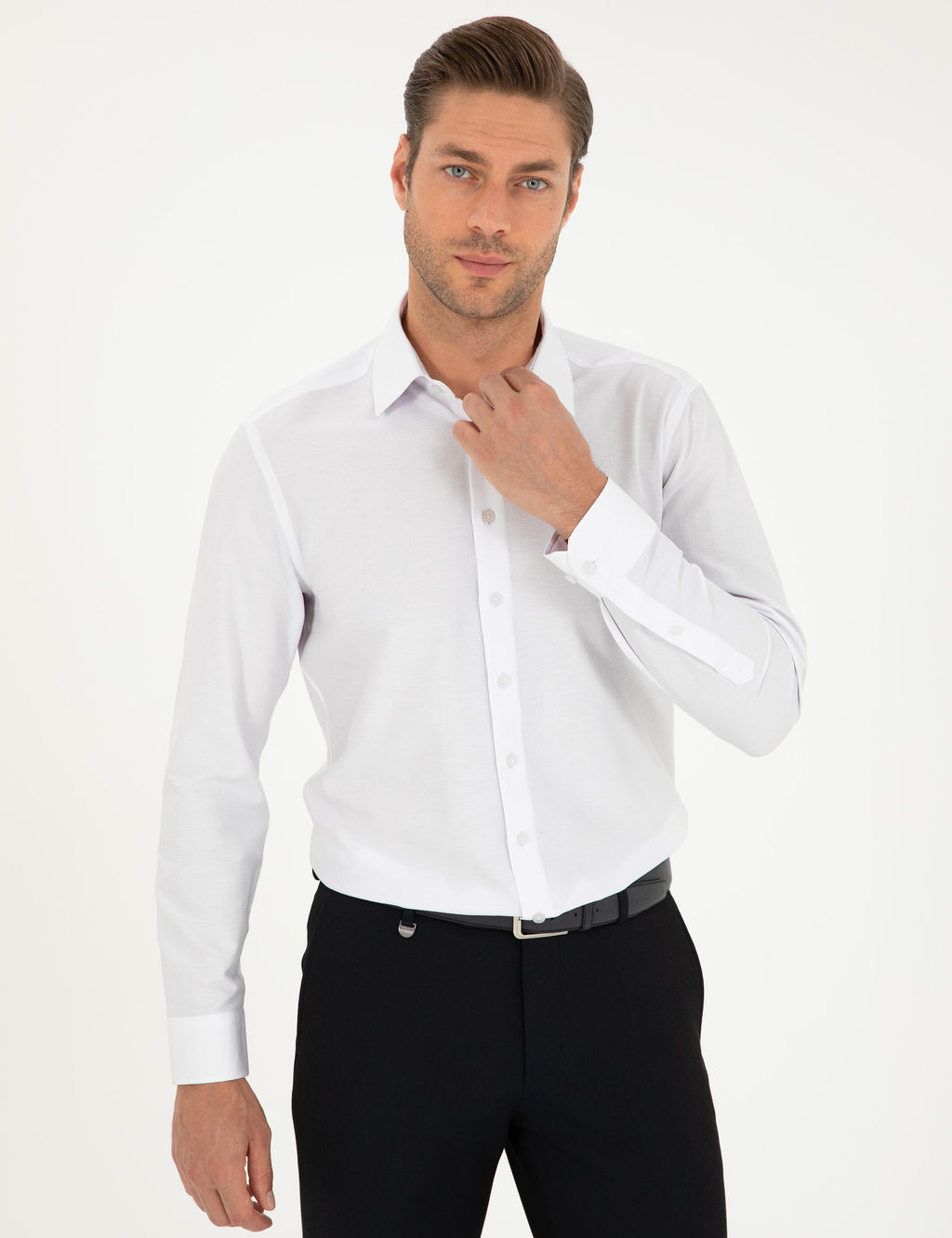 Beyaz Regular Fit Arm_rl_ Uzun Kollu G_mlek - Pierre cardin фото 3