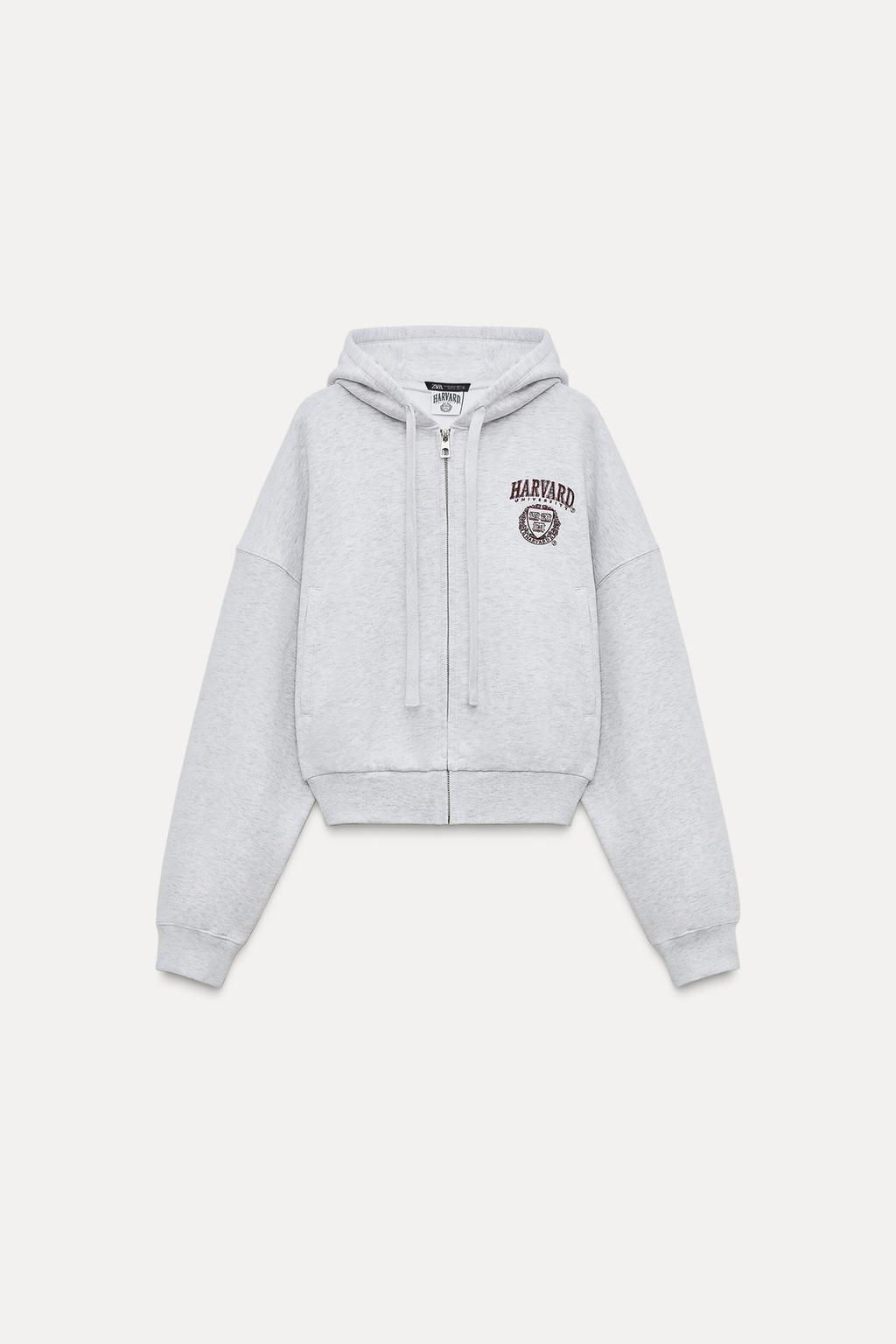HARVARD UNIVERSITY CROPPED FLEECE SWEATSHIRT - Zara фото 2