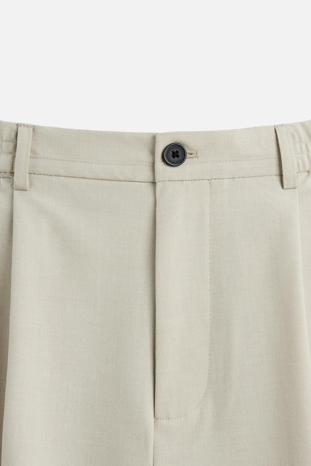 WIDE FIT PLEATED TROUSERS - Zara фото 9