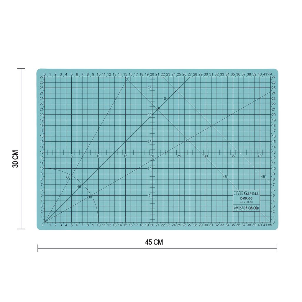 Gamma DKR-03 Мат для резки двусторонний ПВХ 45 см х 30 см в пакете формат А3