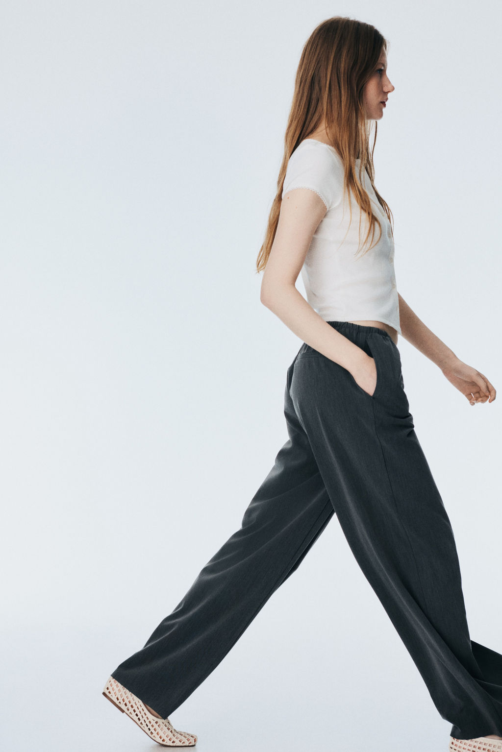 Pantal?n de sarga con cord?n de ajuste - H&m фото 9