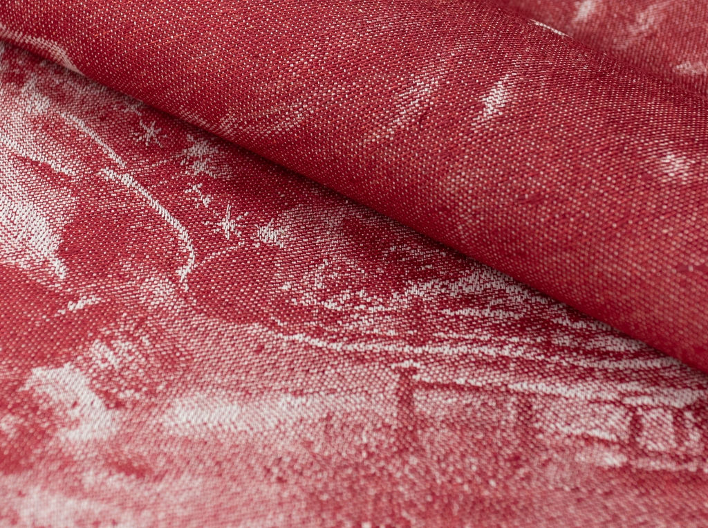 Скатерть столешница 14С-27ЯК 84*84 "Рождественская ночь" цв. красный