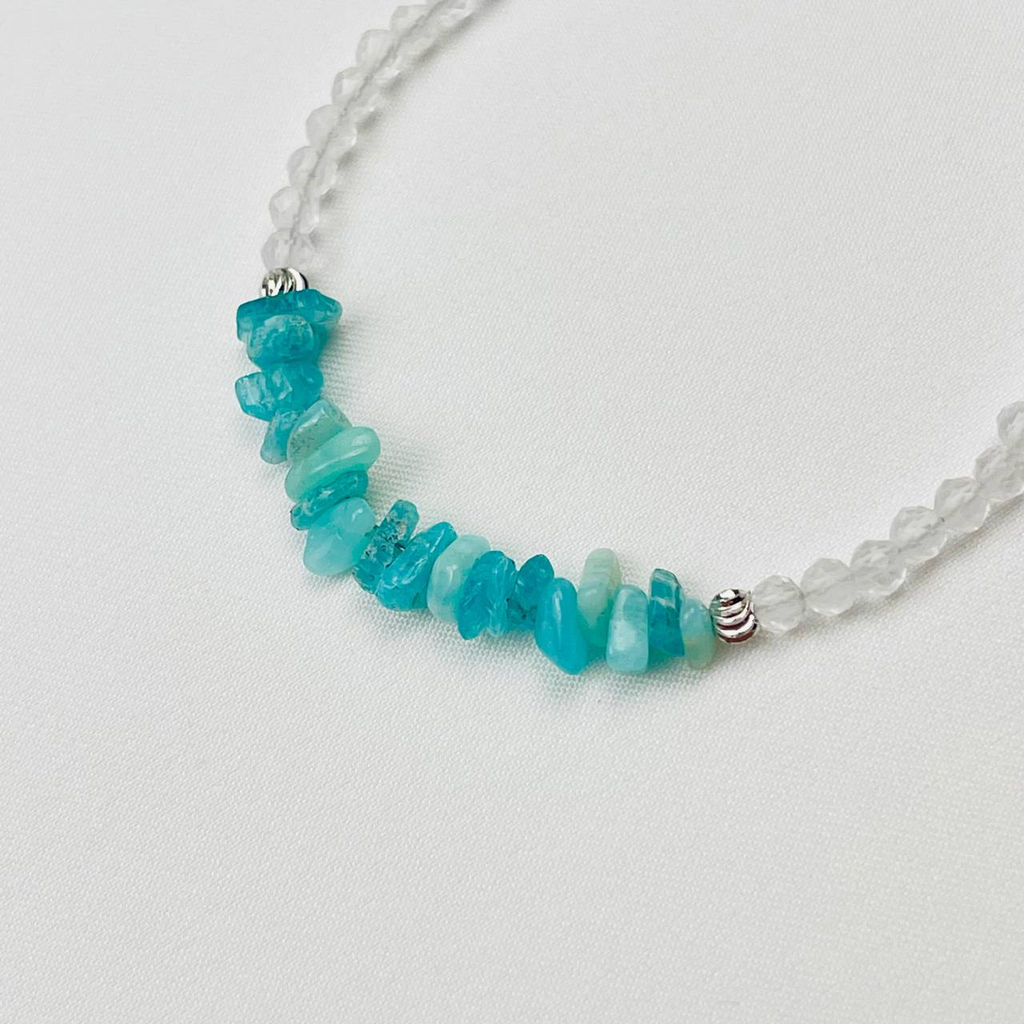 Браслет из Горного Хрусталя и Амазонита - Радуга самоцветов фото 3