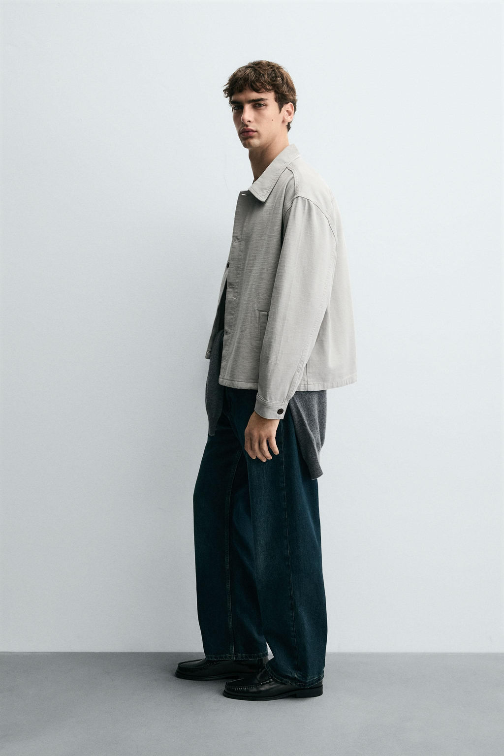 HERRINGBONE BOXY FIT OVERSHIRT - Zara фото 4