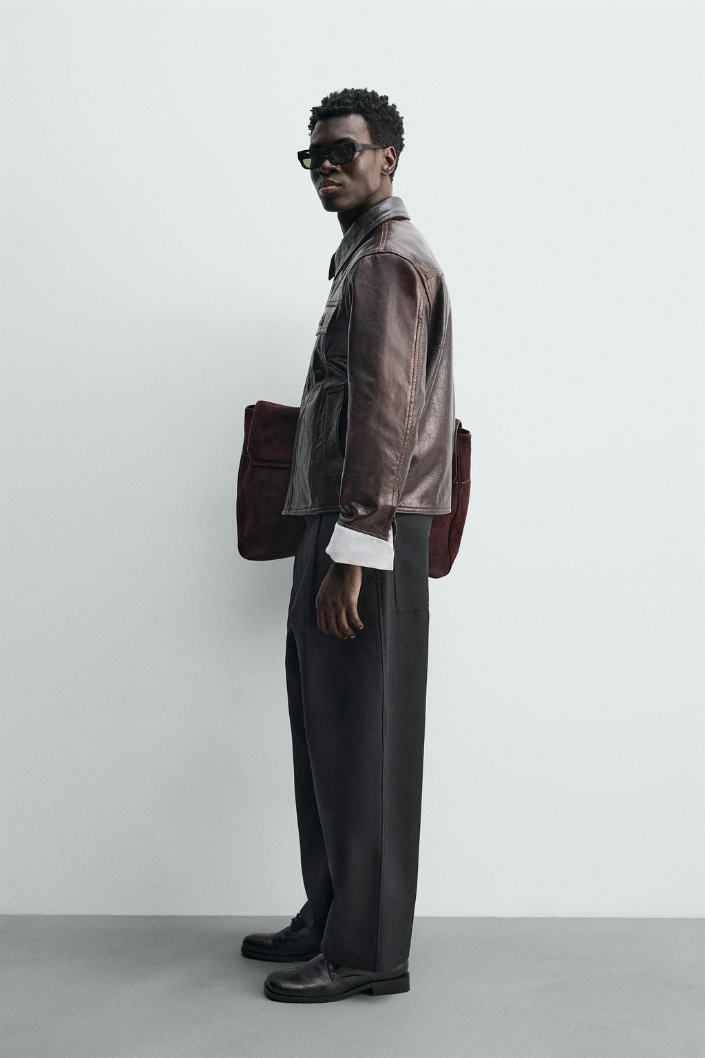 WASHED LEATHER JACKET - Zara фото 11