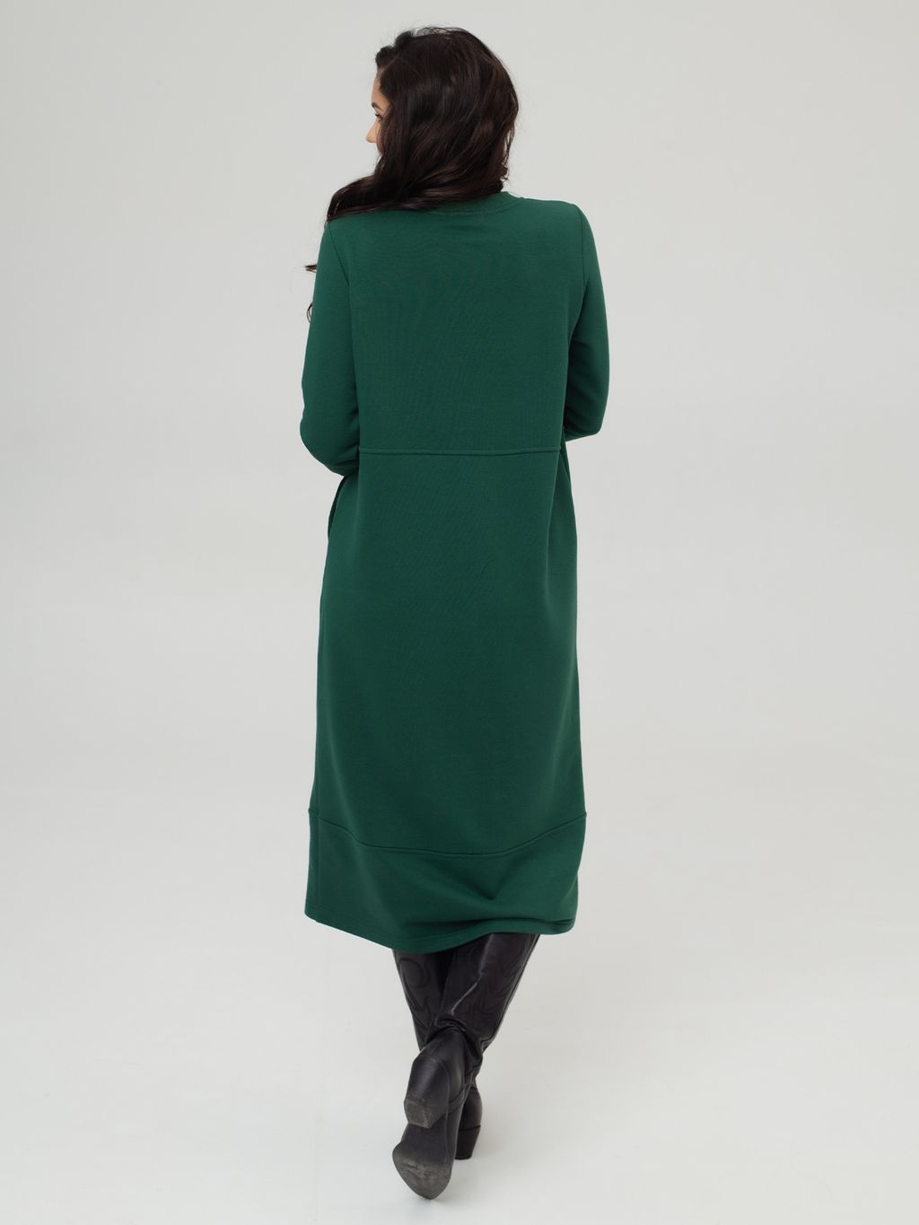 Платье с подрезами зеленый - Vals фото 3