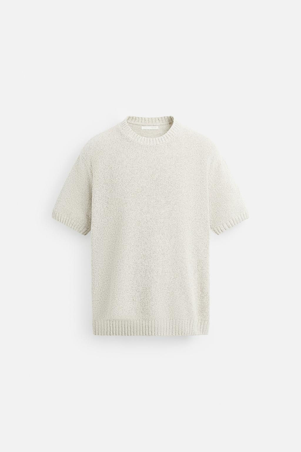 BOUCLE TEXTURED KNIT T-SHIRT - Zara фото 7