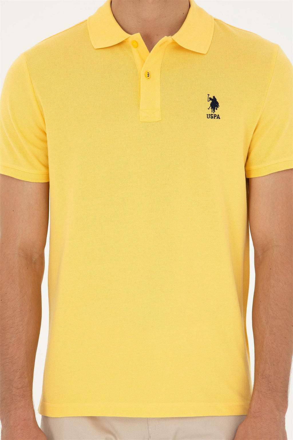 U. S. Polo Assn / Мужская желтая базовая футболка - U.s. polo assn фото 6