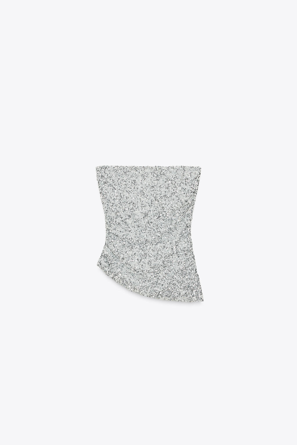 SEQUINNED BANDEAU TOP - Zara фото 7