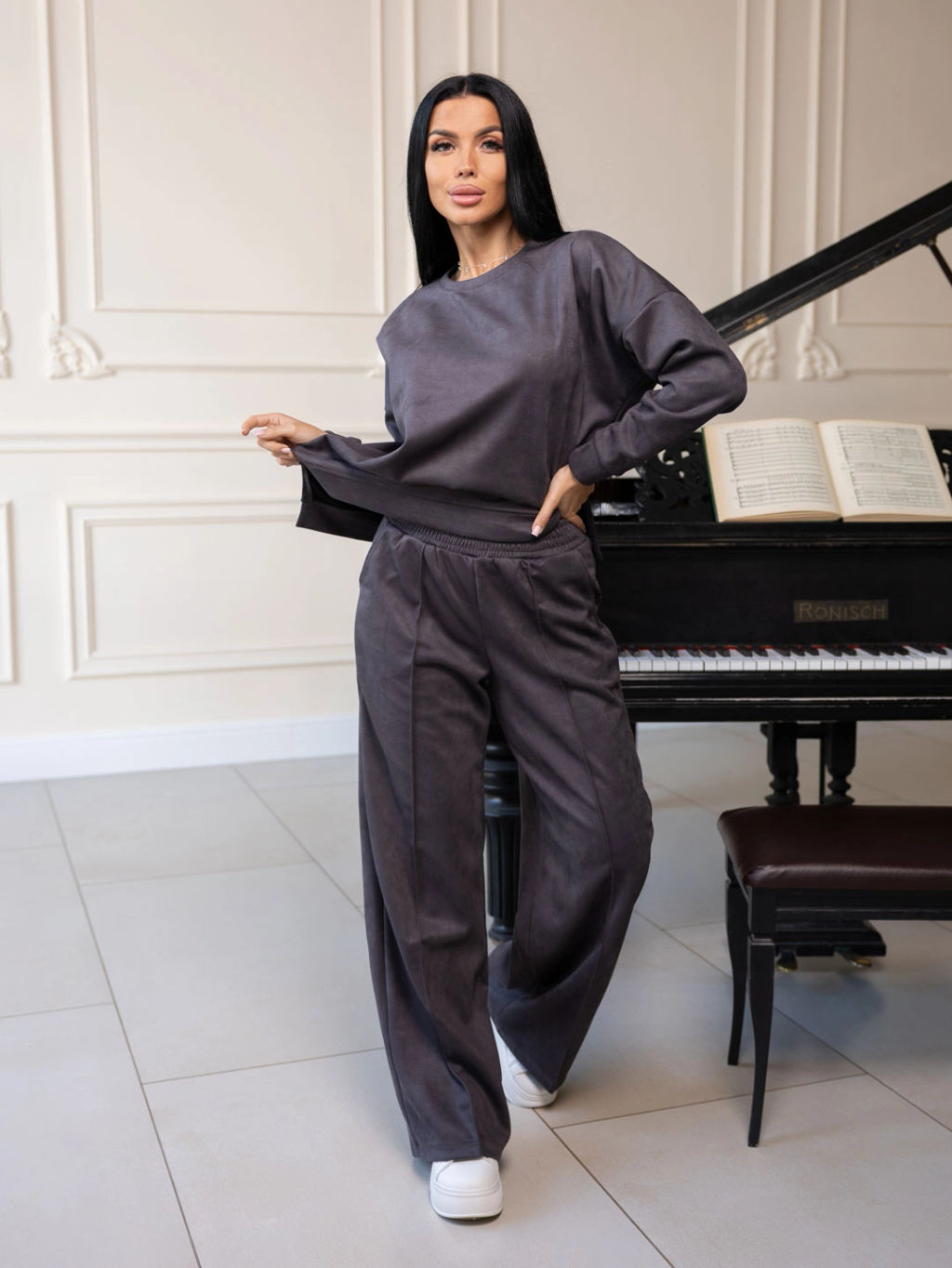 Костюм женский под замшу мод.2082 - Барболета фото 53