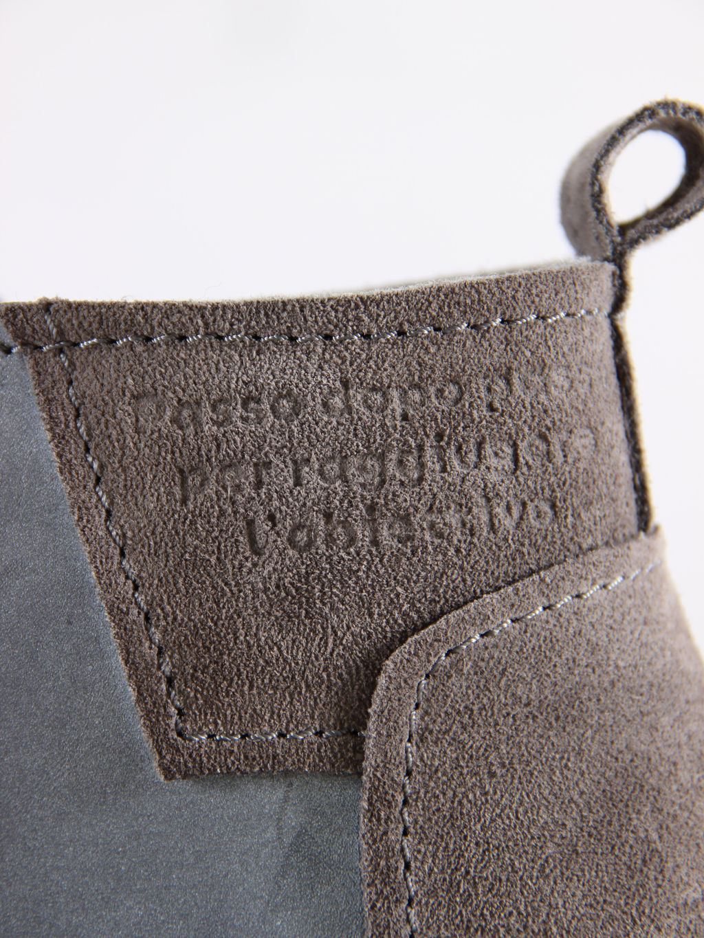 Ботинки 305.927gr.Серая вакса+серый замок замша/байка