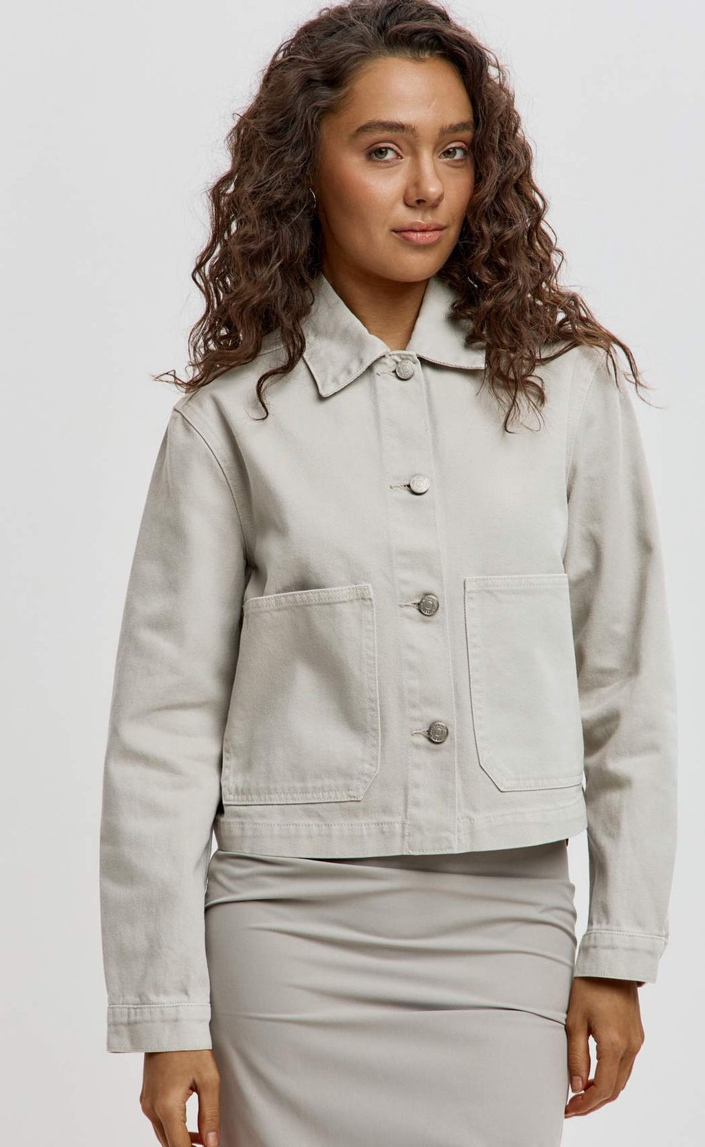 Куртка джинс F612-1269 l.beige - Fine joyce фото 10