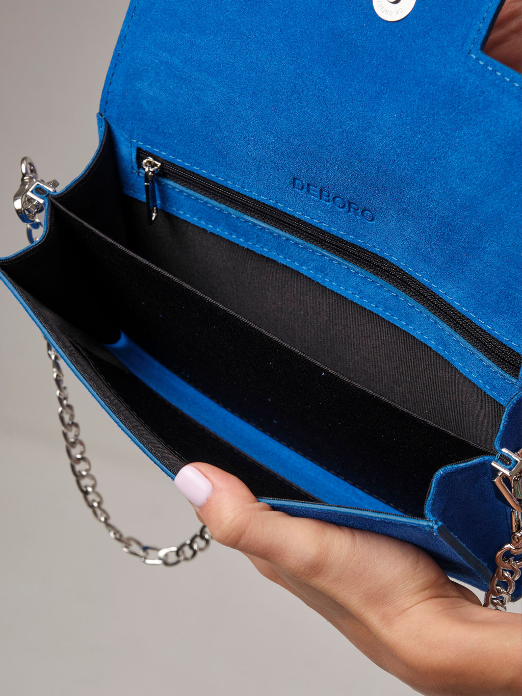 Клатч замшевый Deboro 31016 сапфировый