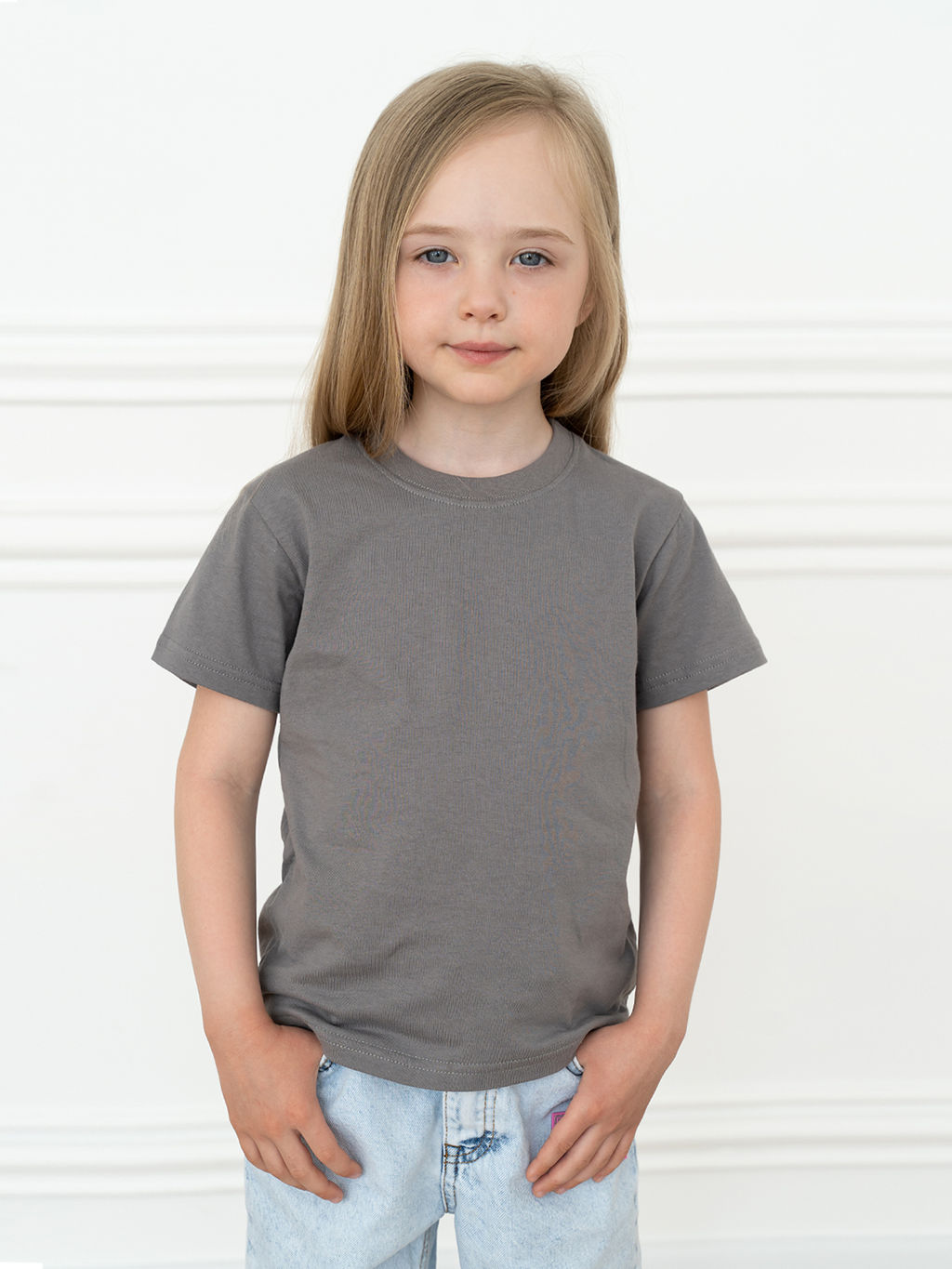 Футболка детская серая