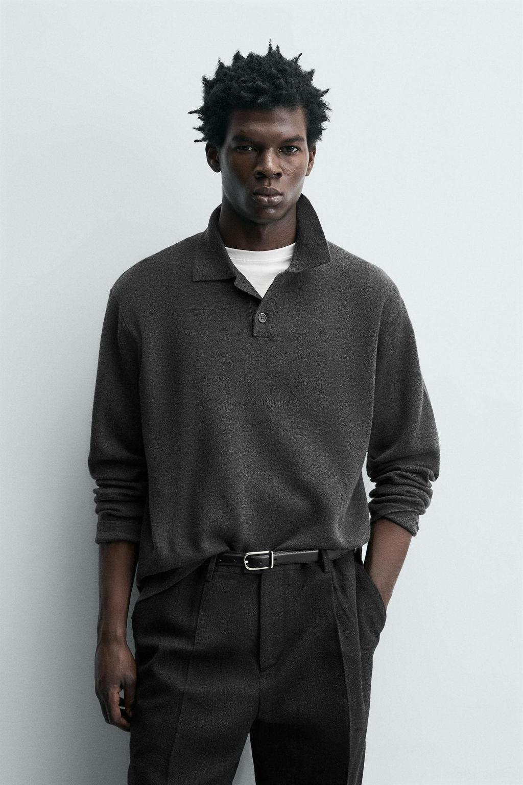 POLO PUNTO SOFT / Gris antracita - Zara фото 2