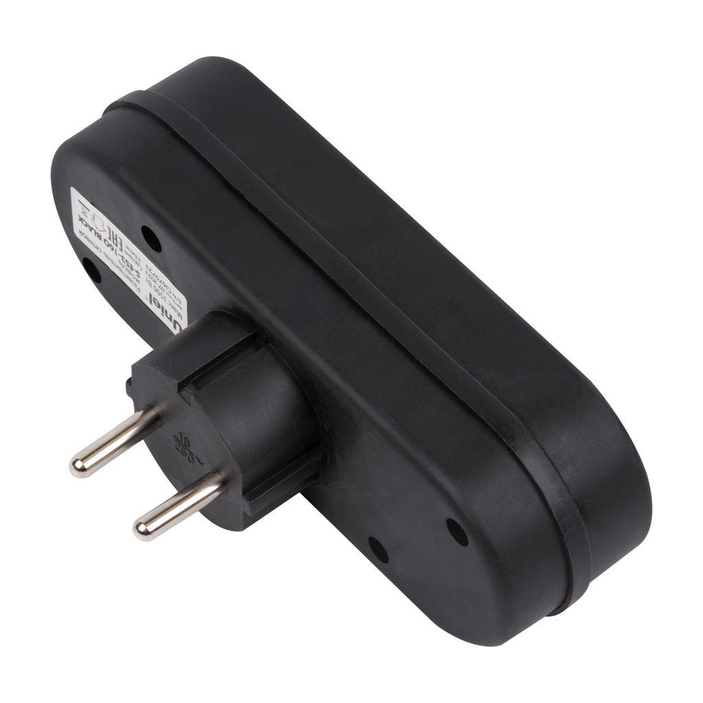 S-ES3-16O BLACK Разветвитель сетевой, б/з. 3 гнезда. 16А, 3500Вт. Черный. ТМ Uniel