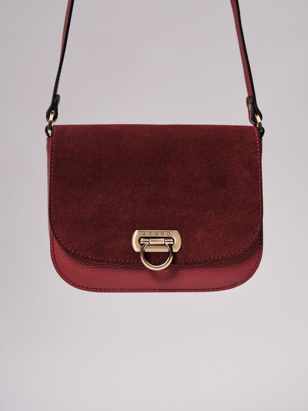 Сумка замшевая Azaro 30741 бордовое вино