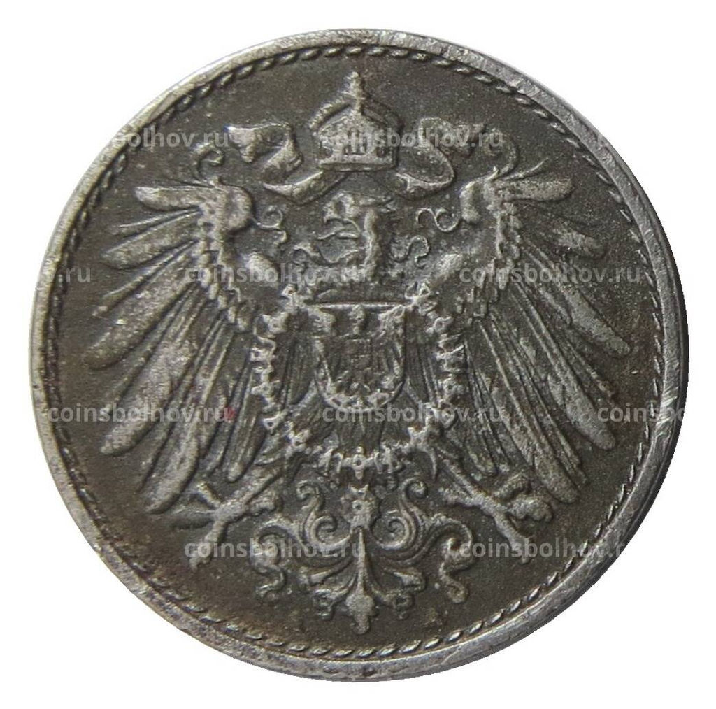 Монета 5 пфеннигов 1918 года A Германия
