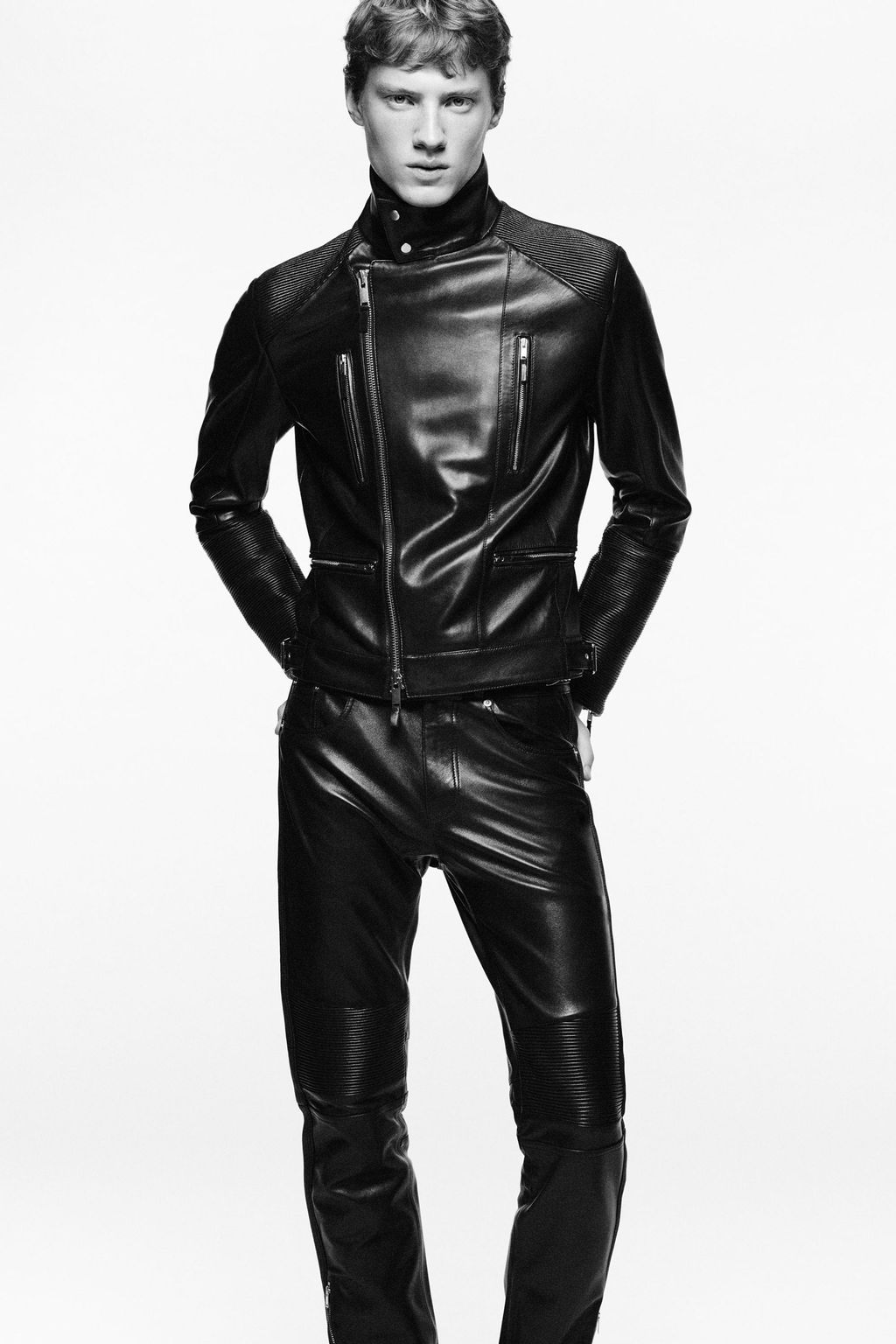 LEATHER BIKER JACKET LUDOVIC DE SAINT SERNIN x ZARA  фото 5