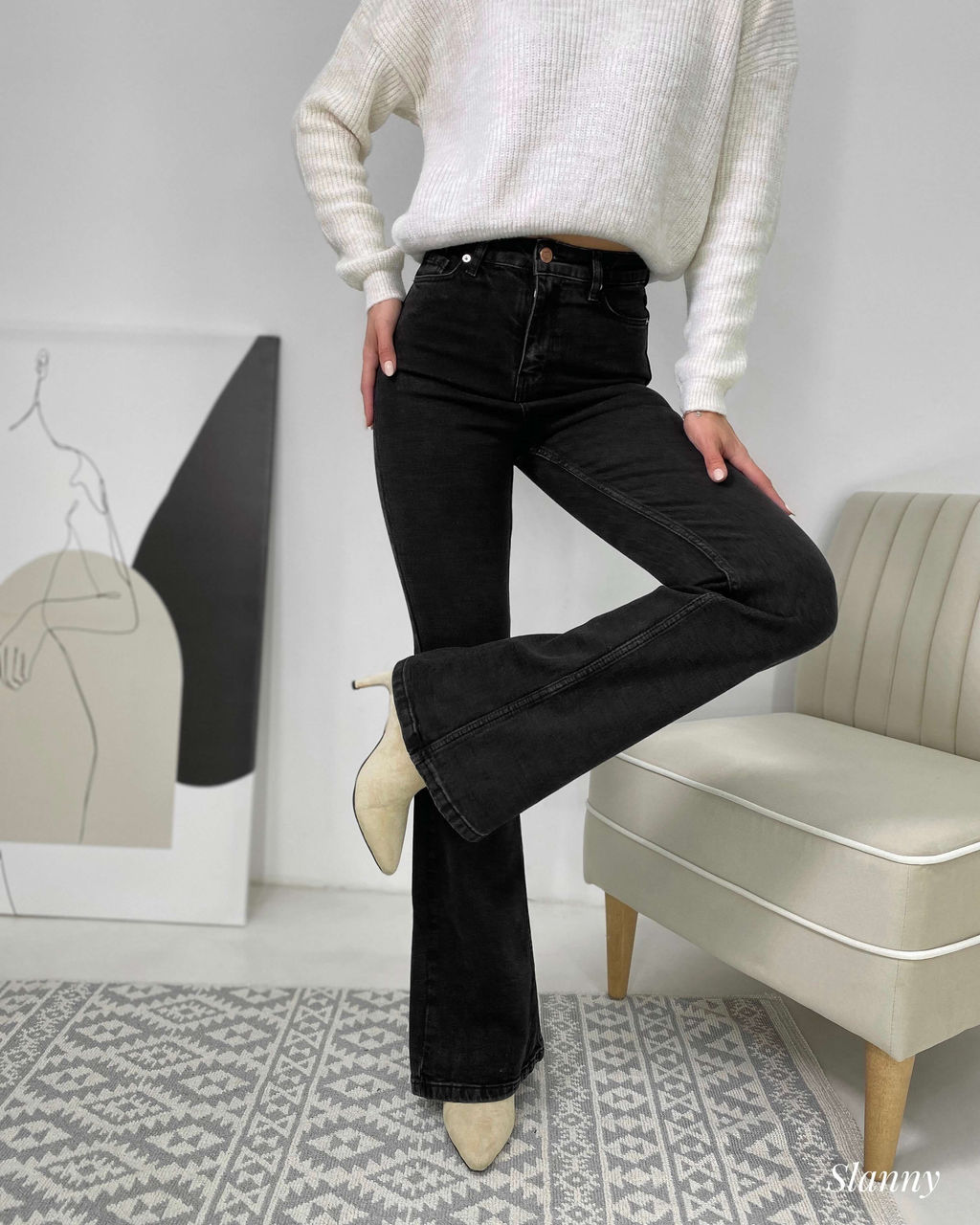 Джинсы Slanny (черный) Турция - Nadi bordo фото 6