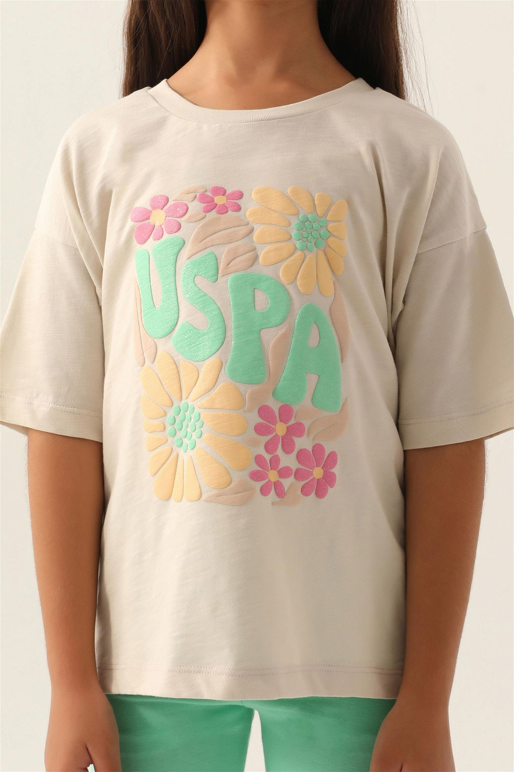 Бежевый пижамный комплект для девочки - U.s. polo assn фото 5