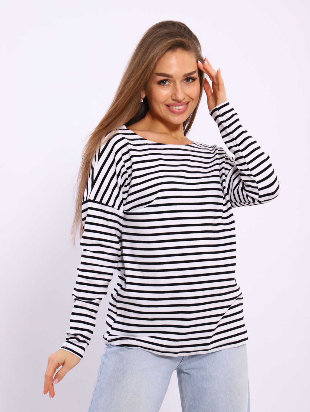 *Джемпер тельняшка женский Ф-3-039 - Новое кимоно фото 13