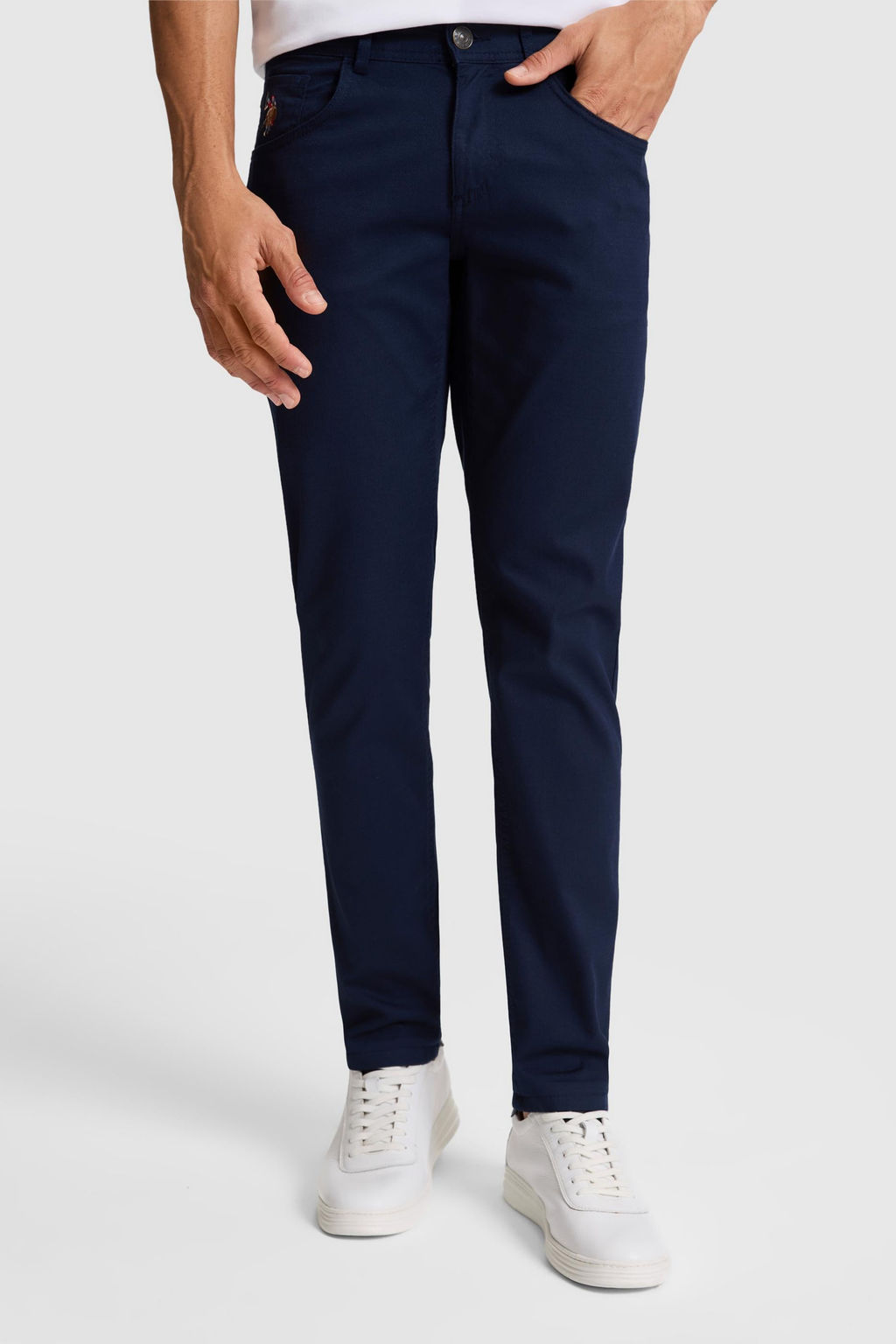 Erkek Lacivert Kanvas / Chino Pantolon