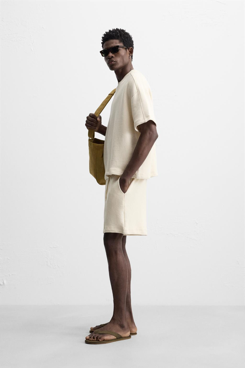 RELAXED FIT JOGGER BERMUDA SHORTS - Zara фото 4