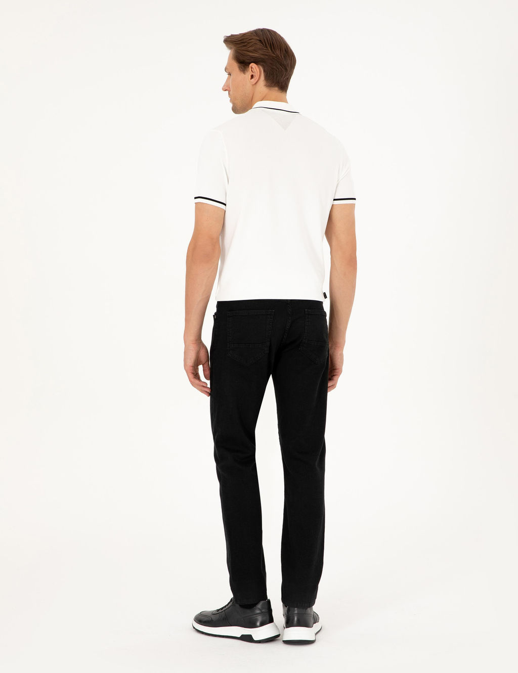Siyah Straight Fit Jean Pantolon