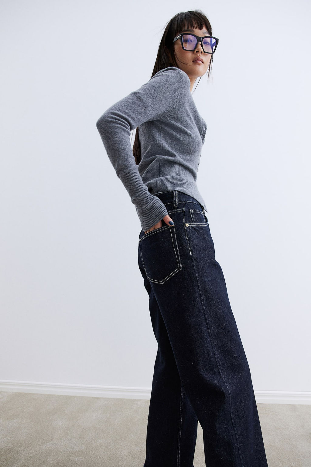Baggy Wide Low Jeans - H&m фото 5