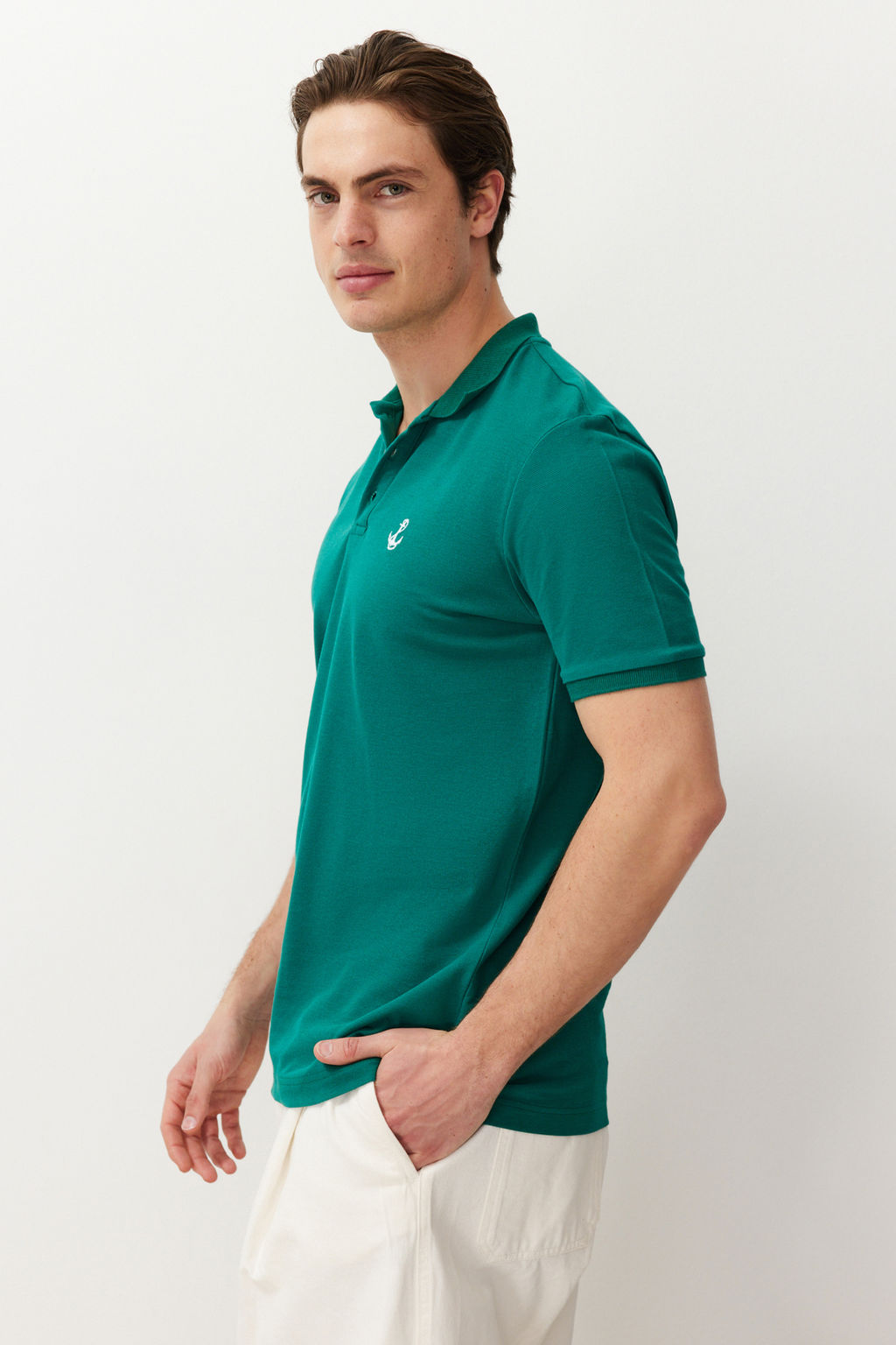 TRENDYOL MAN Tas Regular K?sa Kol Dokulu %100 Pamuk Polo Yaka T-shirt TMNSS23PO00031 - Trendyolmilla фото 23