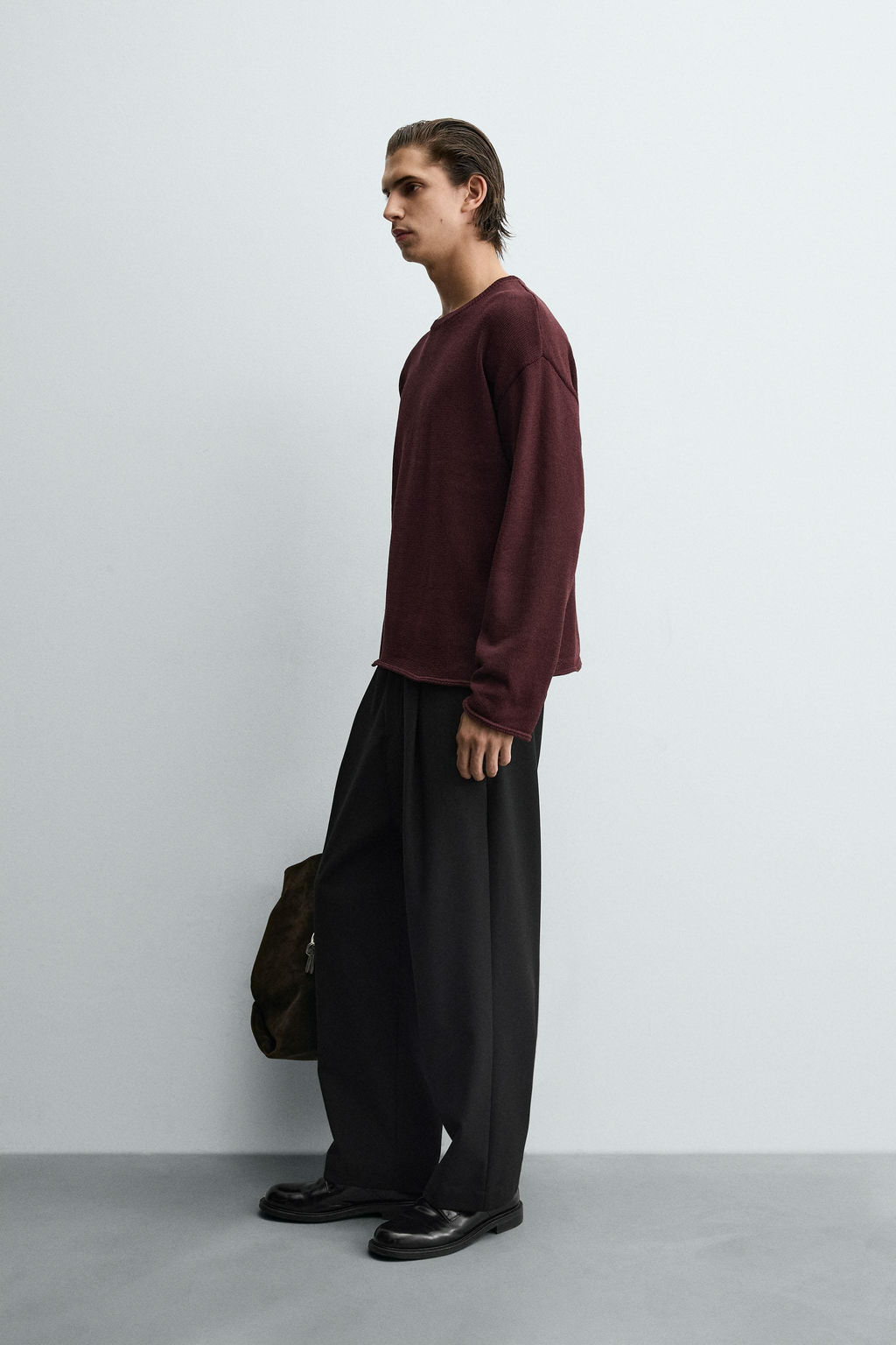 TEXTURED TURN-UP TRIM SWEATER - Zara фото 4
