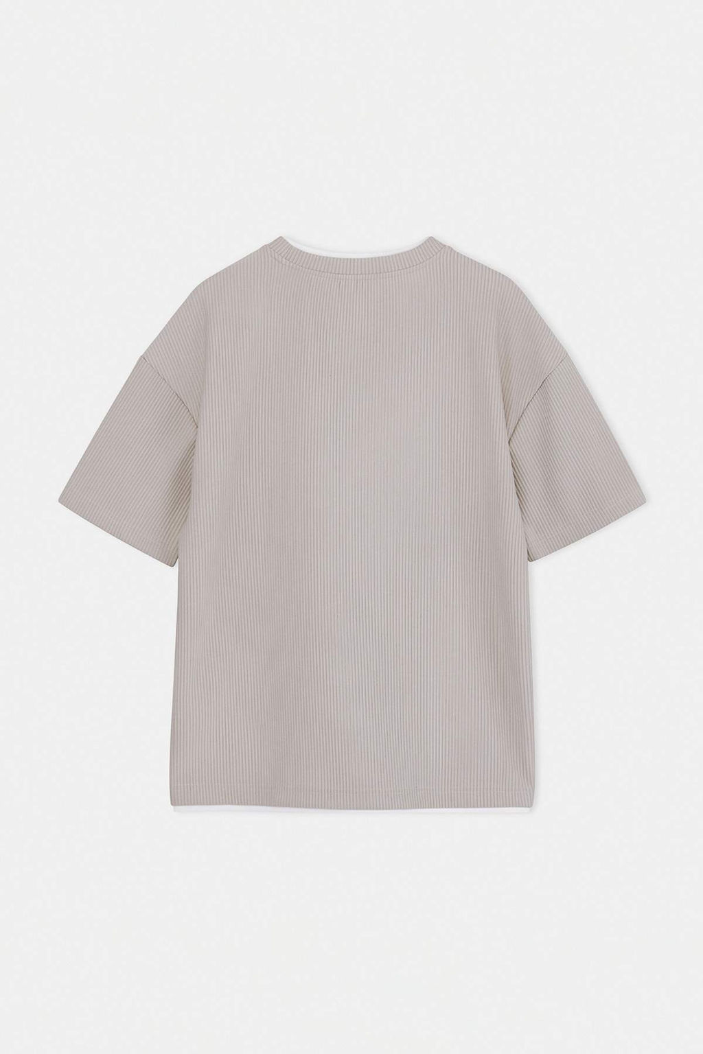 Gri Oversize/Genis Kesim Ottoman Orme T-Shirt TMNSS26TS00038 - Trendyolmilla фото 6