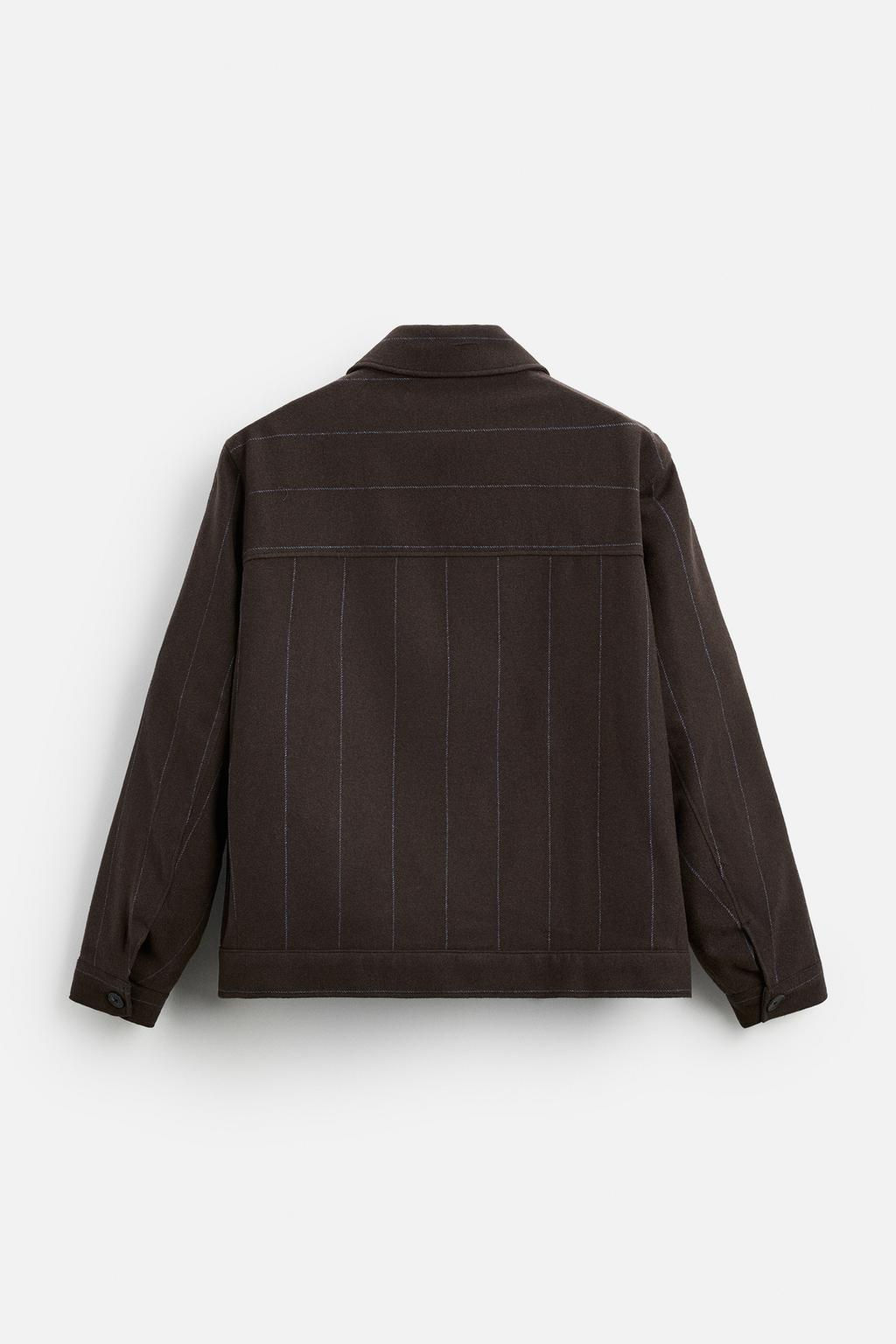 STRIPED OVERSHIRT WITH POCKETS - Zara фото 7