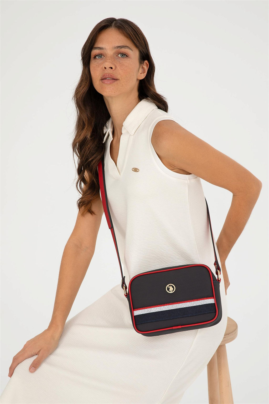 U. S. Polo Assn / Женская темно-синяя сумка через плечо