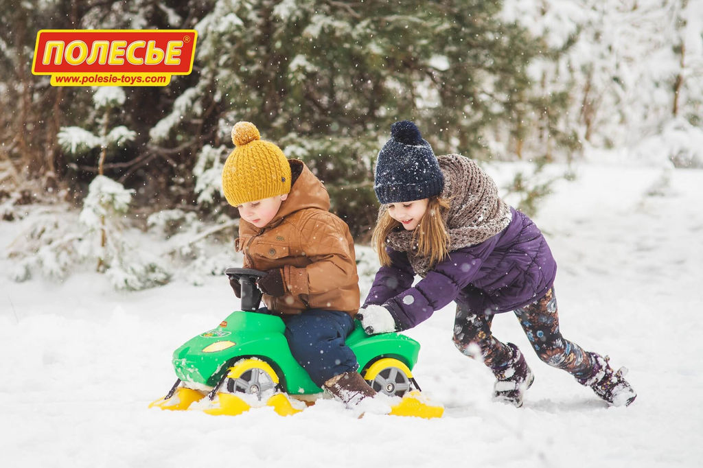 Снегоход каталка-автомобиль Полиция со звуковым сигналом - Полесье фото 7