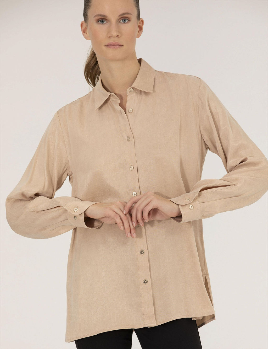 Bej Comfort Fit Uzun Kollu G_mlek - Pierre cardin фото 2