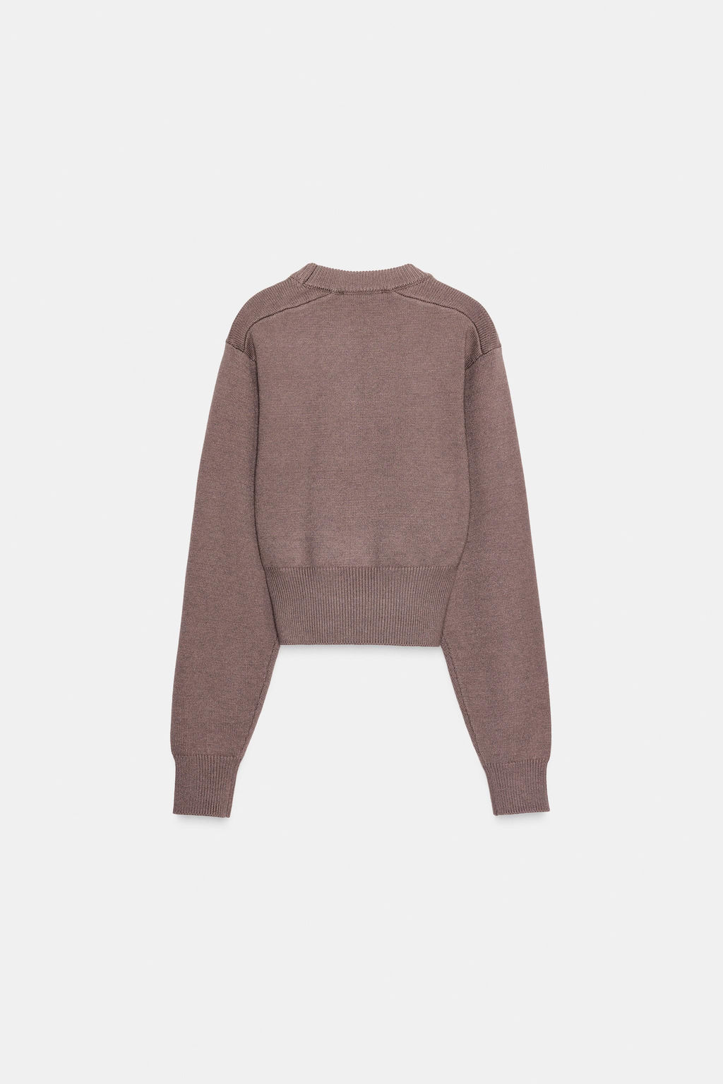 PLAIN KNIT CROPPED JUMPER - Zara фото 6