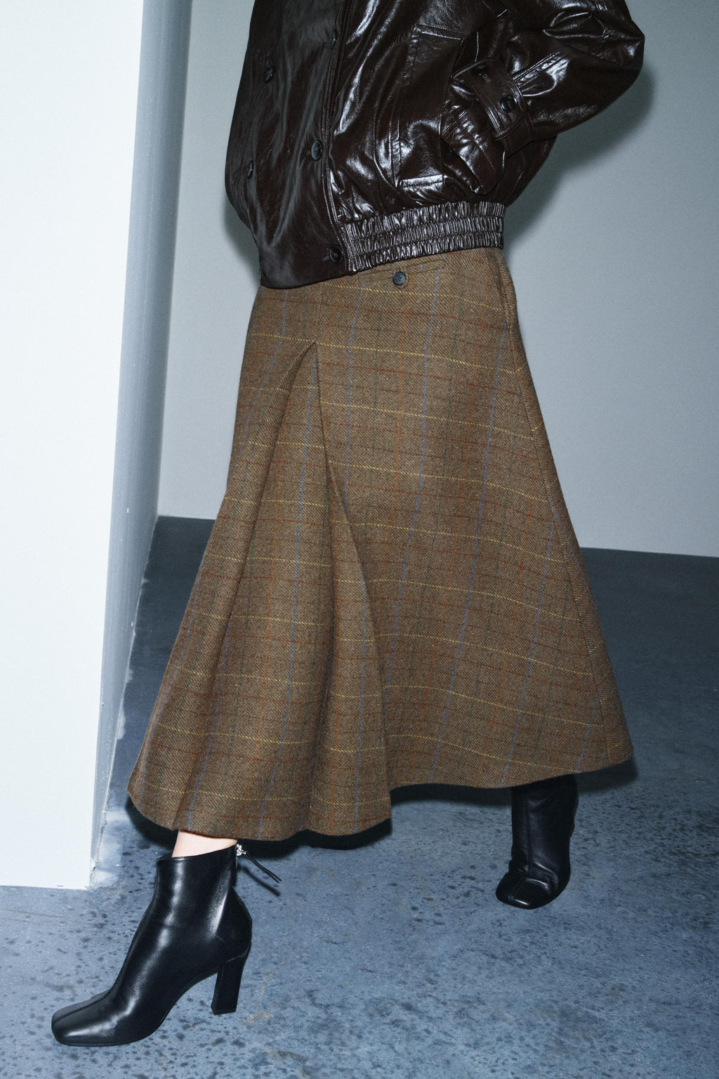CHECK SKIRT WITH WOOL ZW COLLECTION