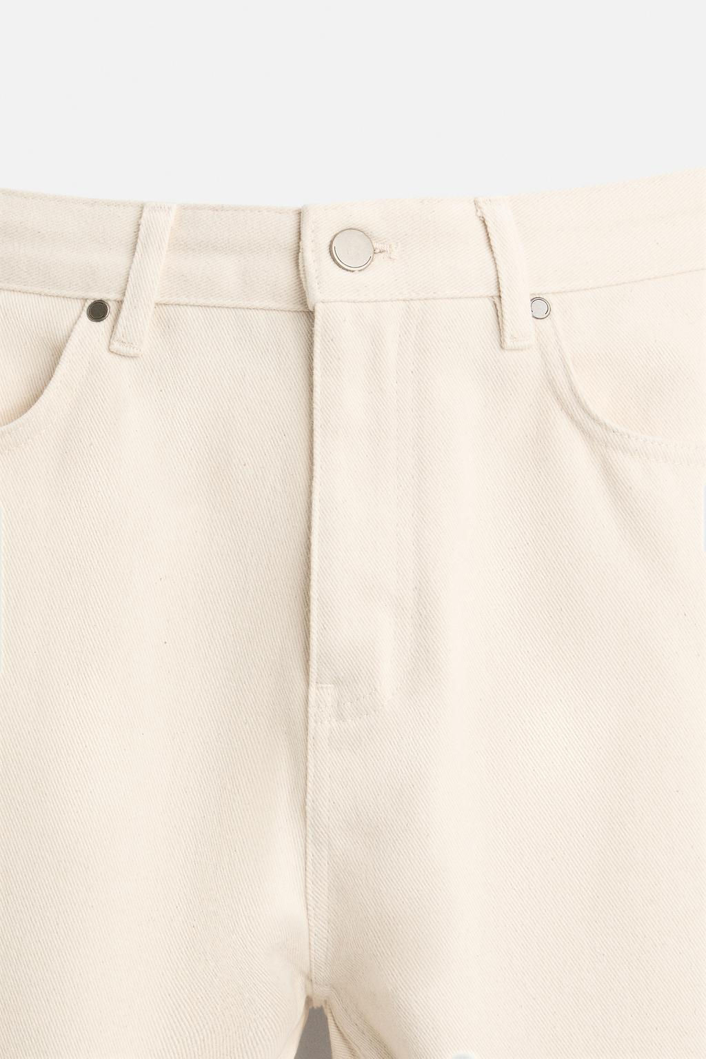 TEXTURED COTTON TROUSERS - Zara фото 9