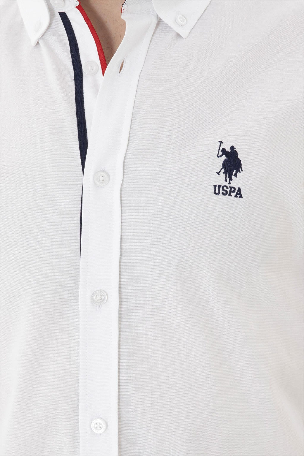 Мужская белая рубашка с длинным рукавом - U.s. polo assn фото 7